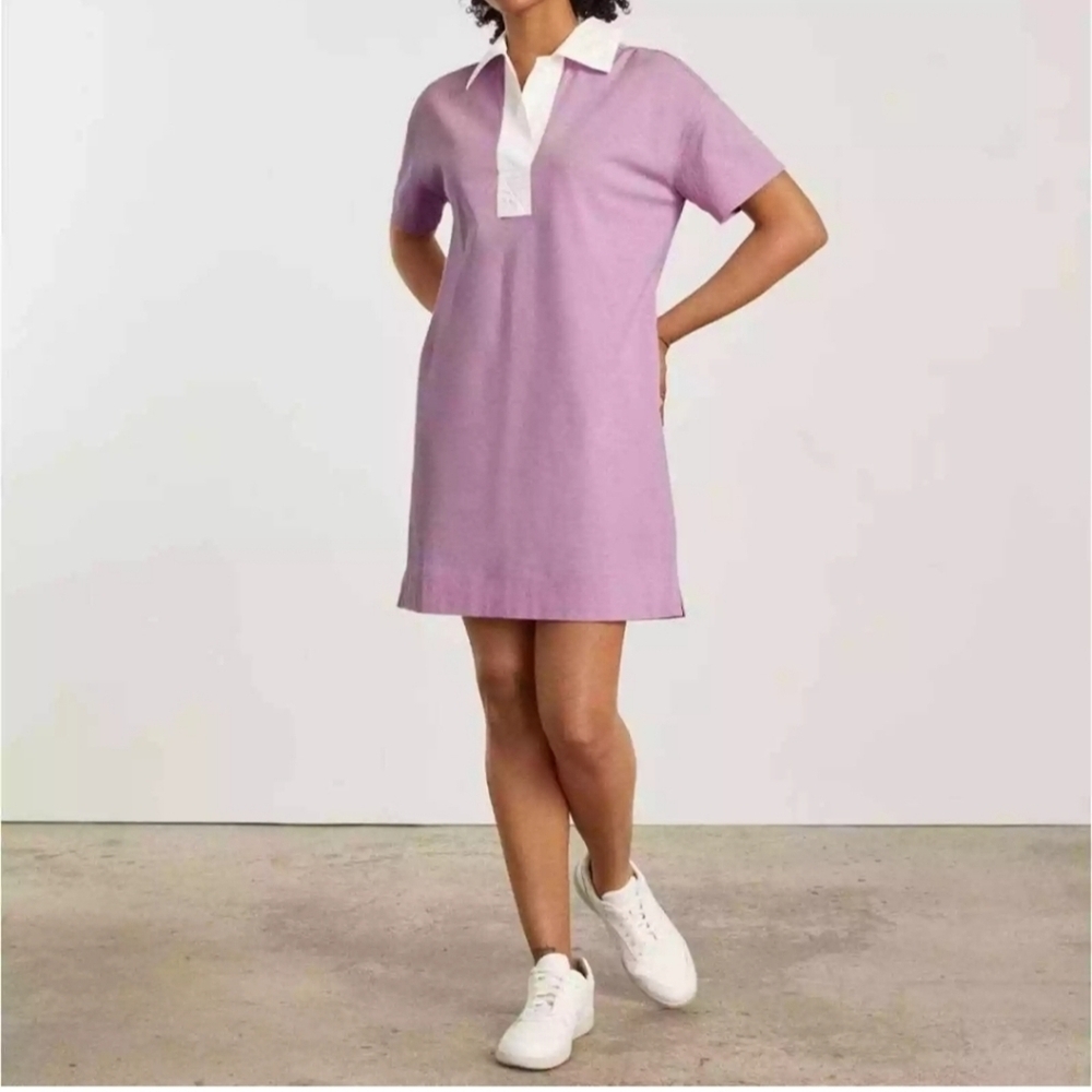 Everlane The Organic Cotton Polo Dress Mauve Lilac Size Small NWT $68
